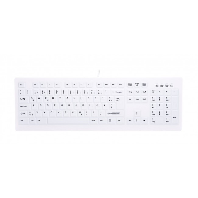 Contour Design Active Key Contour ClassicClean Medical Keyboard Removable Cover Full-Size Wired White DE C8100
