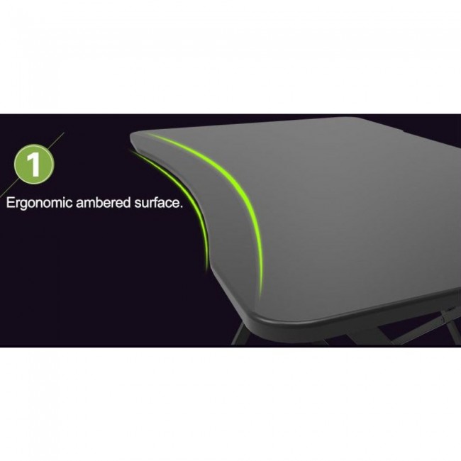 Techly Gaming Desk for PC with Angular Ergonomic Edge Black Techly Gaming Desk for PC with Angular Ergonomic Edge Black