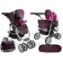 2-in-1 stroller with bag Carrycot black-pink 7706 Lean Toys