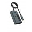 ICY BOX IB-HUB1454-C31 USB 3.2 Gen 1 (3.1 Gen 1) Type-C 10000 Mbit/s Blue, Grey ICY BOX IB-HUB1454-C31 USB 3.2 Gen 1 (3.1 Gen 1) Type-C 10000 Mbit/s Blue, Grey