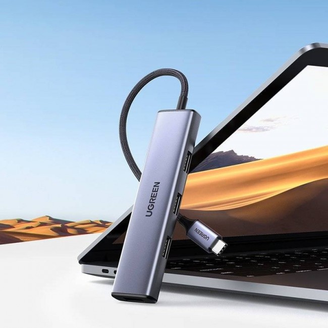 Ugreen USB Type-C HUB - 4 USB 3.2 Gen 1 Silver
