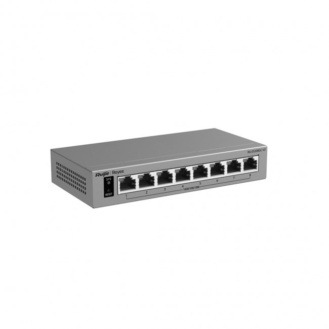 Ruijie Networks RG-ES208GC-V2 network switch Managed L2 Gigabit Ethernet (10/100/1000) Grey