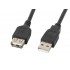 Lanberg CA-USBE-10CC-0007-BK USB cable USB 2.0 0.7 m USB A Black