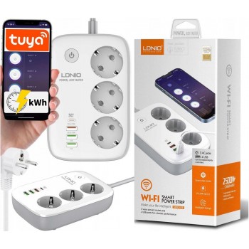 LDNIO power strip SEW3452 WIFI 3xgn. 4xUSB