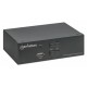 Manhattan DisplayPort 1.2 KVM Switch 2-Port, 4K@60Hz, USB-A/3.5mm Audio/Mic Connections, Cables included, Audio Support, Control 2x computers from one pc/mouse/screen, USB Powered, Black, Three Year Warranty