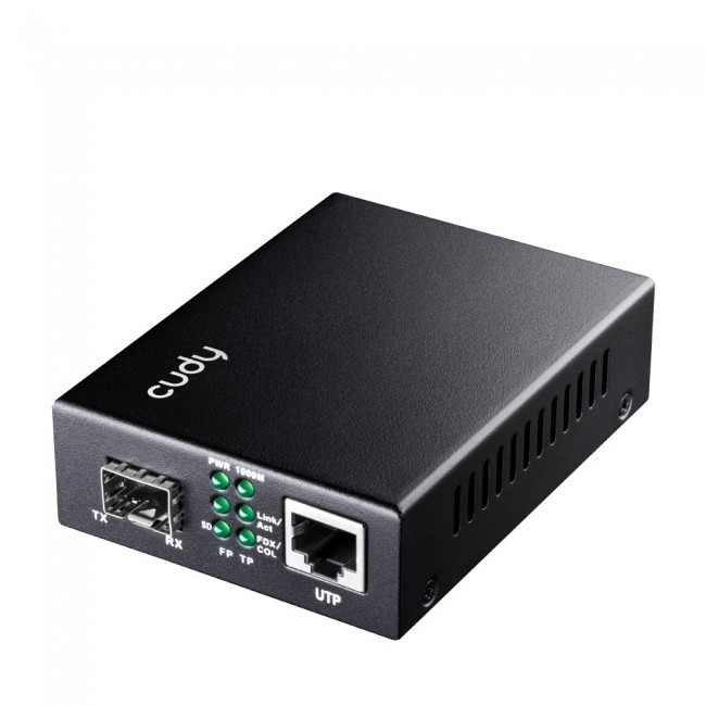 Cudy MC220 network media converter 1000 Mbit/s 1310 nm Single-mode Black