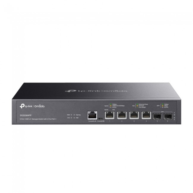 TP-Link Omada 6-Port 10GE L2+ Managed Switch with 4-Port PoE++ TP-Link Omada 6-Port 10GE L2+ Managed Switch with 4-Port PoE++