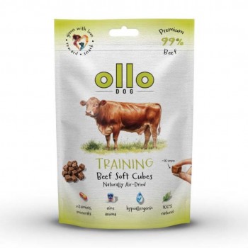 OLLO Air Dried Training Beef Cubes - dog treat - 80g