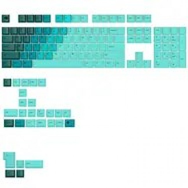 Glorious GPBT Gradient Keycaps, ANSI Layout (US), PBT, Dye-Sub - RainforestGlorious GPBT Gradient Keycaps - Rainforest - US - Retail