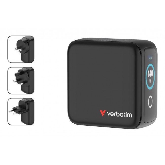 Verbatim Mini GaN Charger 140W with Display