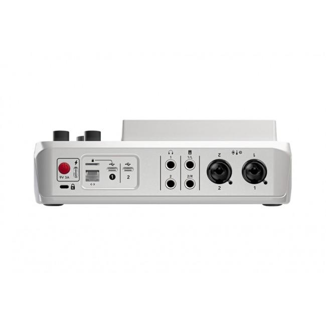 R DECaster Duo White Podcast production studio Music production station, white