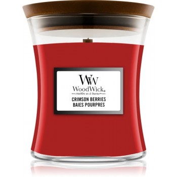 Medium Scented Candle WOODWICK Medium Hourglass Candles Crimson Berries 275 g, 1 piece