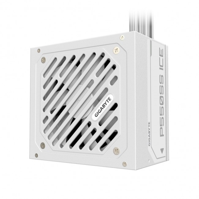 GIGABYTE P550SS ICE Power Supply - PCIe 5.0, 80 PLUS Silver, 120mm Fan, ATX 3.0 compatible, EU Plug GIGABYTE P550SS ICE Power Supply - PCIe 5.0, 80 PLUS Silver, 120mm Fan, ATX 3.0 compatible, EU Plug