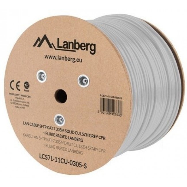 Lanberg LCS7L-11CU-0305-S networking cable White 305 m Cat7 S/FTP (S-STP) Lanberg LCS7L-11CU-0305-S networking cable White 305 m Cat7 S/FTP (S-STP)