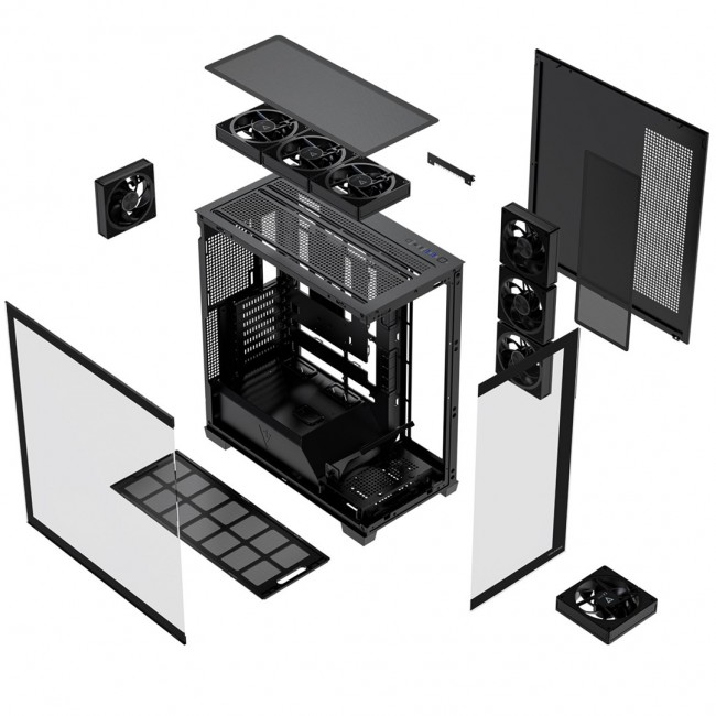 MODECOM VOLCANO STELLAR PLUS ARGB MIDI 8F BLACK