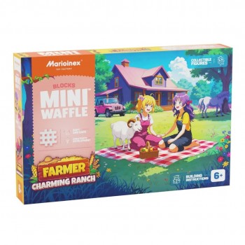 MARIOINEX Mini Waffle Farmer Building Blocks Charming ranch, 112 pieces