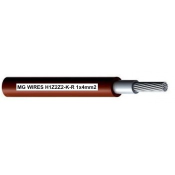 Photovoltaic cable // MG Wires // 1x4mm2, 0.6/1kV red H1Z2Z2-K-R-4mm2 RD, 50m package
