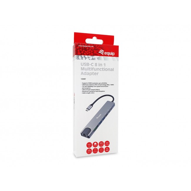 Equip USB-C 8 in 1 Multifunctional Adapter Equip USB-C 8 in 1 Multifunctional Adapter