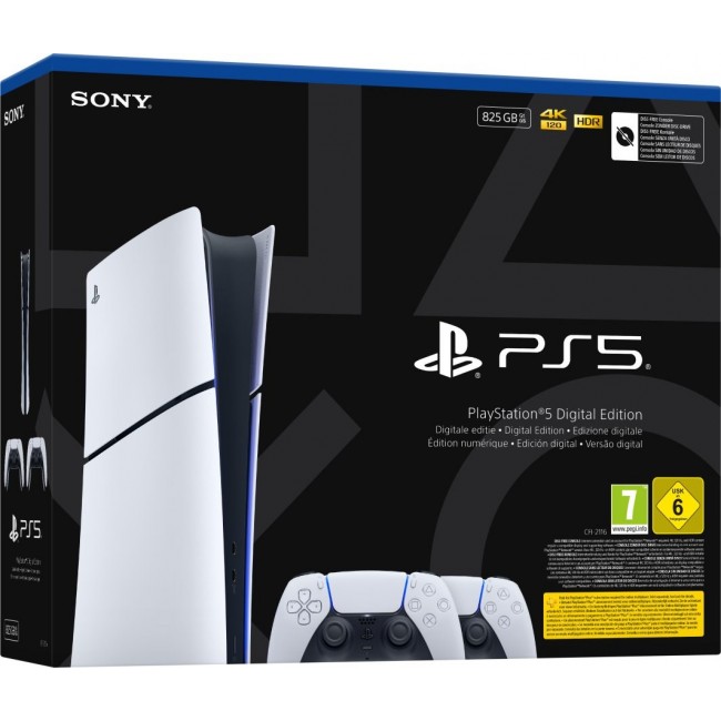 SONY PS5 Digital Edition 825GB console + 2 DS5 controllers SONY PS5 Digital Edition 825GB console + 2 DS5 controllers