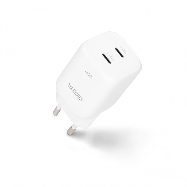 DICOTA D32186 mobile device charger Laptop, Smartphone, Tablet White AC Fast charging Indoor