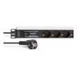 Digitus DN-95441 power distribution unit (PDU) 7 AC outlet(s) 1U Black, Silver