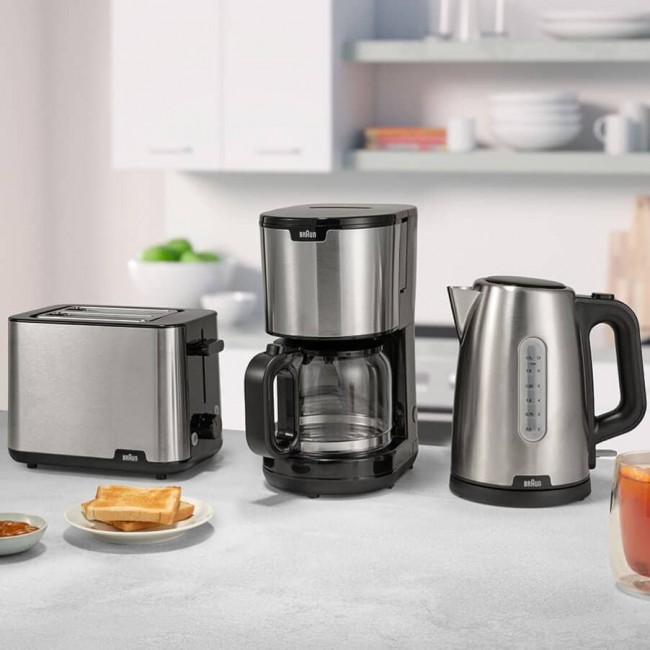 Braun PurShine WK102AI-WK1500BK electric kettle 1.7 L 2200 W Black, Stainless steel Braun PurShine WK102AI-WK1500BK electric kettle 1.7 L 2200 W Black, Stainless steel