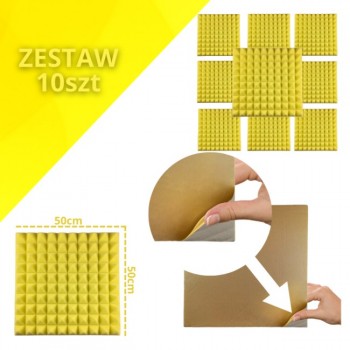 DNA AM2 YL acoustic panel set of 10 pcs. yellow