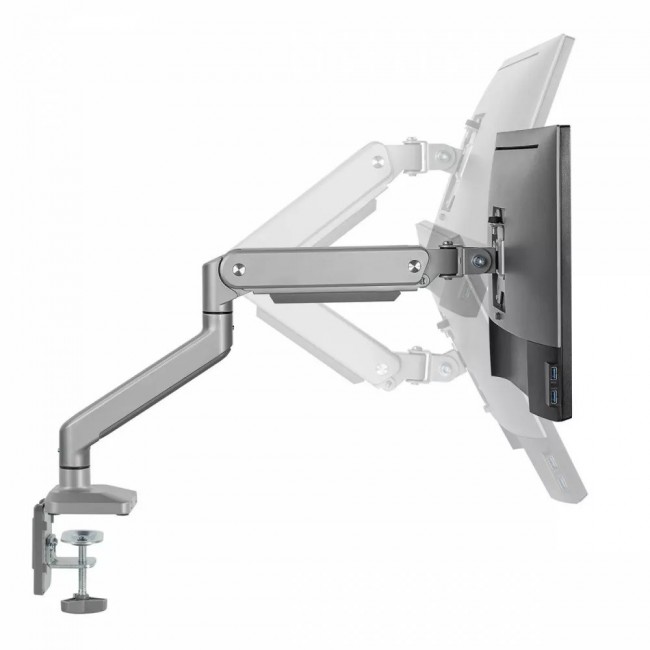 Ergo Office Aluminium Monitor Mount with Gas Spring, Double Arm, VESA 75x75/100x100, 17 Ergo Office Aluminium Monitor Mount with Gas Spring, Double Arm, VESA 75x75/100x100, 17