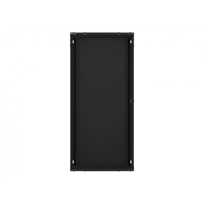 Lanberg wall-mounted installation rack cabinet 19'' 27U 600x600mm black (glass door)