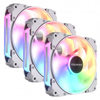 COUGAR Case Fan Apolar 120 ARGB, Reverse Blade, White (3 in one package)