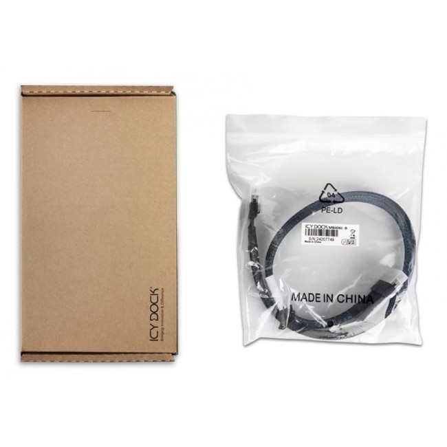 Icy Dock MB406L-B Serial Attached SCSI (SAS) cable 0.5 m Black