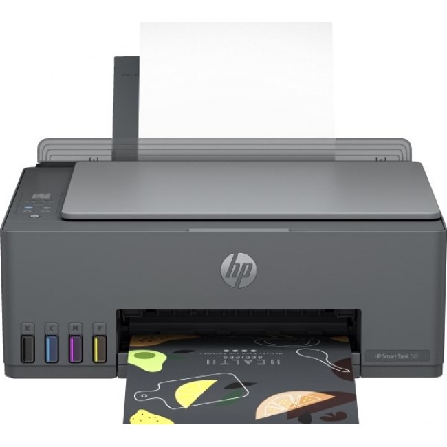 HP Smart Tank 581 All-in-One Printer, Home and home office, Print, copy, scan, Wireless High-volume printer tank Print from phone or tablet Scan to PDF