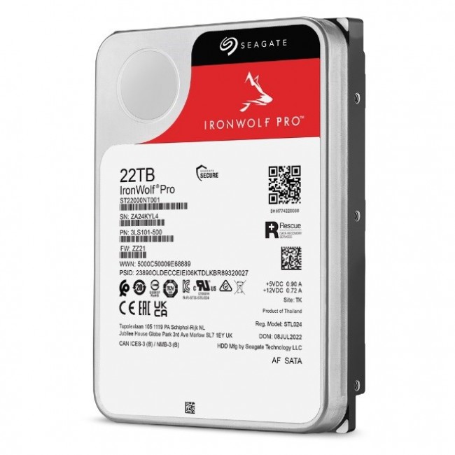 Seagate IronWolf Pro ST22000NT001 internal hard drive 22 TB 7200 RPM 512 MB 3.5