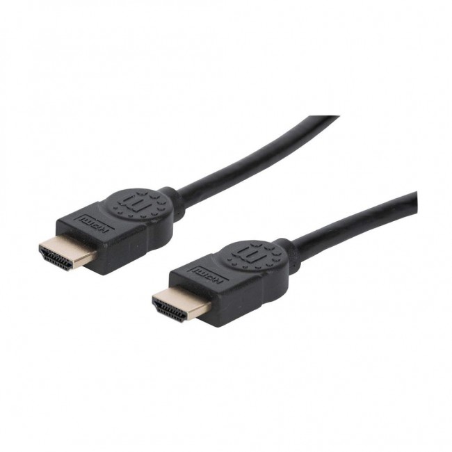 Manhattan HDMI 8K@60Hz Cable with Ethernet, 2m, Male to Male, Black, 4K@120Hz, Ultra HD 4k x 2k, Fully Shielded, Gold Plated Contacts, Lifetime Warranty, Ultra High Speed Manhattan HDMI 8K@60Hz Cable with Ethernet, 2m, Male to Male, Black, 4K@120Hz, Ultra HD 4k x 2k, Fully Shielded, Gold Plated Contacts, Lifetime Warranty, Ultra High Speed