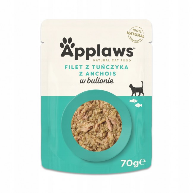 APPLAWS Tuna fillet with anchovy & seaweed in broth - wet cat food - 70g APPLAWS Tuna fillet with anchovy & seaweed in broth - wet cat food - 70g
