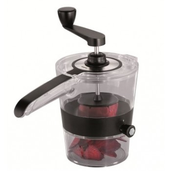 GEFU Spiralfix slicer Manual Black, Transparent Stainless steel