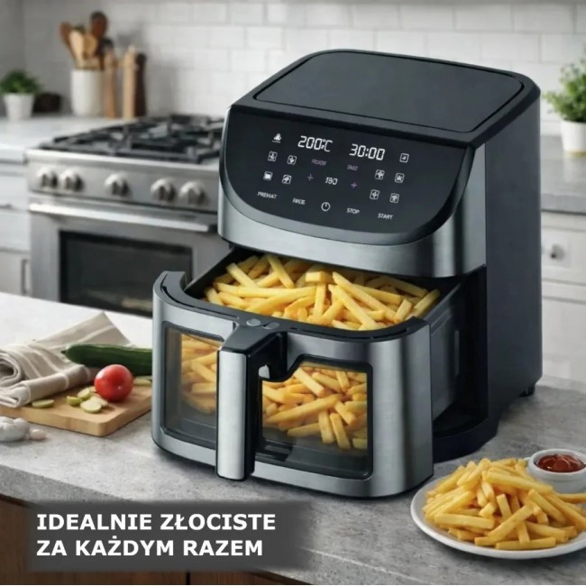 Extralink AIR FRYER FRYTKOWNICA BEZTLUSZCZOWA 8L 1800W 200 STOPNI Extralink AIR FRYER FRYTKOWNICA BEZTLUSZCZOWA 8L 1800W 200 STOPNI