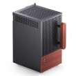 Jonsbo T6 PC Case, Mini-Tower, Mini-ITX, Tempered Glass, Wood, black