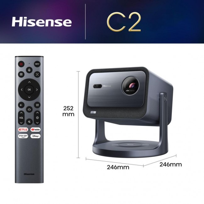 Hisense C2 2000 ANSI lumens UHD 4K (3840x2160) Grey Hisense C2 2000 ANSI lumens UHD 4K (3840x2160) Grey