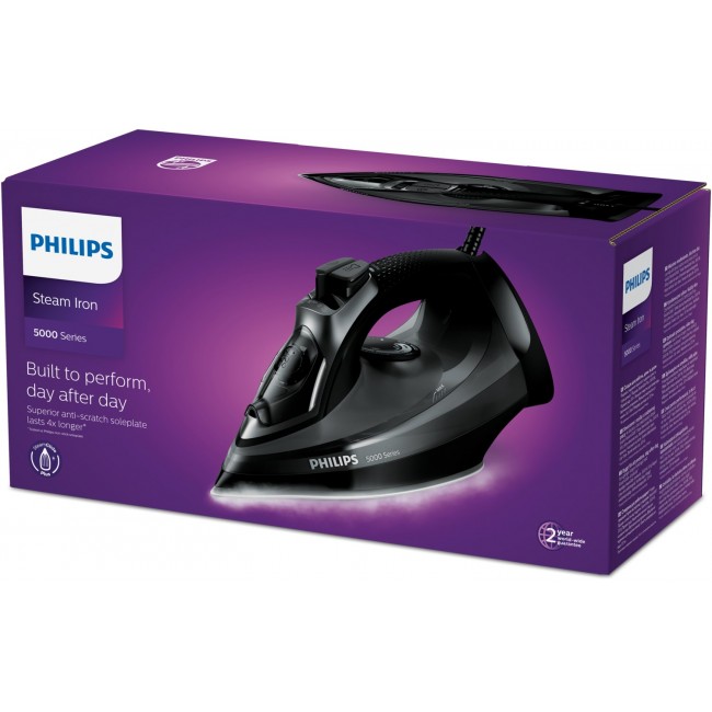 Philips | DST5040/80 | Steam Iron | 2600 W | Water tank capacity 320 ml | Continuous steam 45 g/min | Steam boost performance 200 g/min Philips | DST5040/80 | Steam Iron | 2600 W | Water tank capacity 320 ml | Continuous steam 45 g/min | Steam boost performance 200 g/min