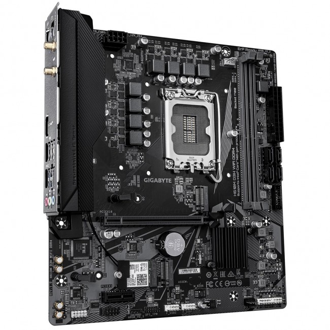 GIGABYTE H610M D3H WIFI DDR4 Motherboard - Supports 14th Gen. Intel Core CPUs, 6+1+1 phases VRM, up to 3200MHz DDR4, 2xPCIe 3.0 M.2, WIFI 5, 1GbE LAN, USB 3.2 Gen 1 GIGABYTE H610M D3H WIFI DDR4 Motherboard - Supports 14th Gen. Intel Core CPUs, 6+1+1 phases VRM, up to 3200MHz DDR4, 2xPCIe 3.0 M.2, WIFI 5, 1GbE LAN, USB 3.2 Gen 1