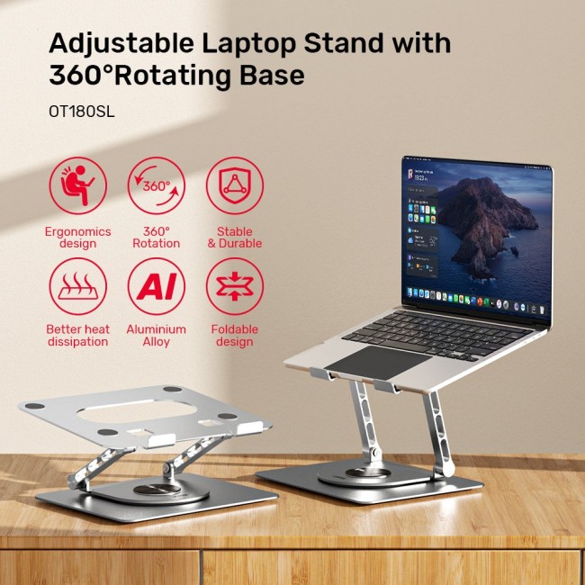 Unitek OT180SL01 360 adjustable laptop stand 10-16