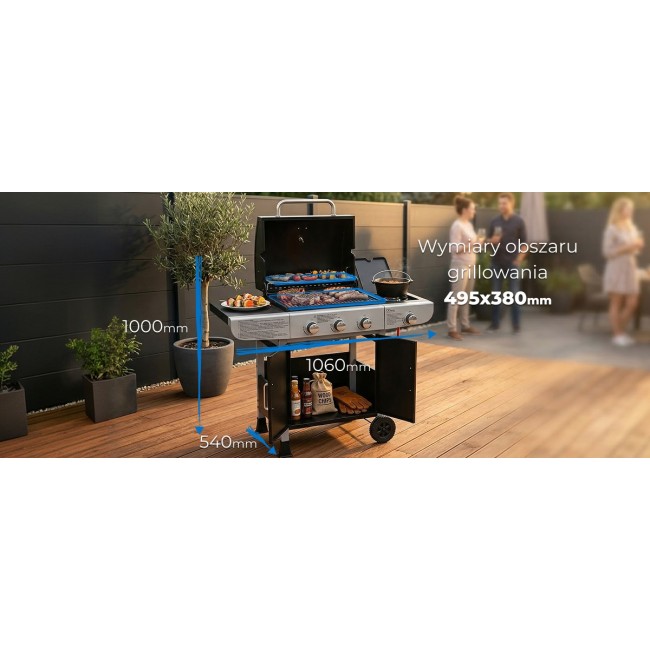 Ravanson GO-3 3-Burner Gas Grill 10,6 kW