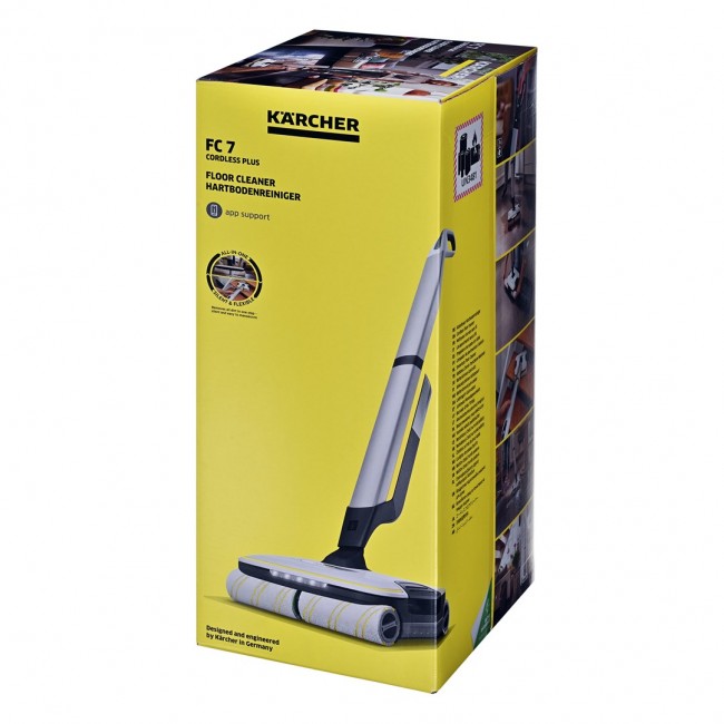 K rcher FC 7 PLUS Electric mop Battery Wet Bagless Silver 2.85 Ah