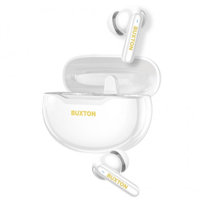 Buxton BTW 7200 White Tuya - In-ear wireless earphones with charging case, white
