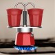 Bialetti Mini Express coffee machine red 2tz + 2 cups