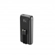 Gembird PB20-PD20-LCD-01 Fast charging power bank with integrated cables, 20W, 20000 mAh, black