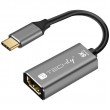 Techly IADAP-USBC-HDMI8 USB graphics adapter 7680 x 4320 pixels Black, Silver Techly IADAP-USBC-HDMI8 USB graphics adapter 7680 x 4320 pixels Black, Silver
