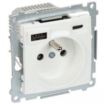 Single socket w/ USB DGZ1ZUSB2CA.01/11-SIMON54