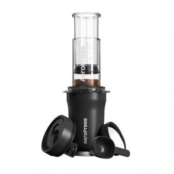 Go Plus coffee maker with black AeroPress thermal mug